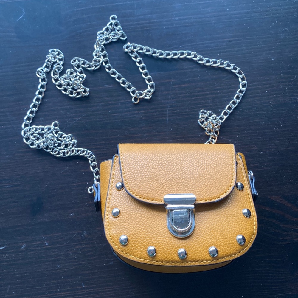 Mini studded crossbody purse